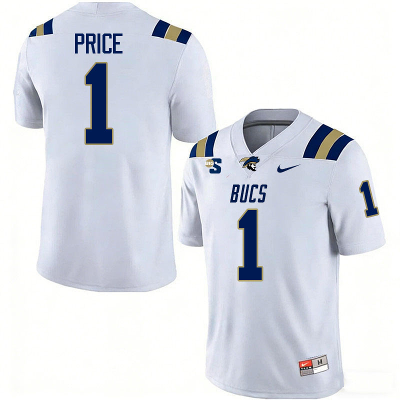 Charleston Southern Buccaneers #1 Maurice Price College Football Jerseys,Uniforms-White